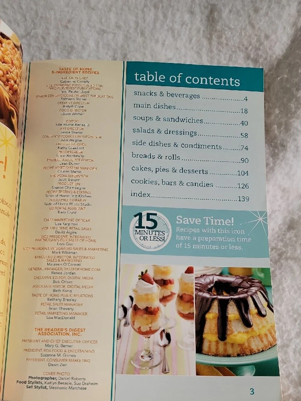 Taste of Home 5-Ingredient Recipes Cookbook – Yellow & Green Cover